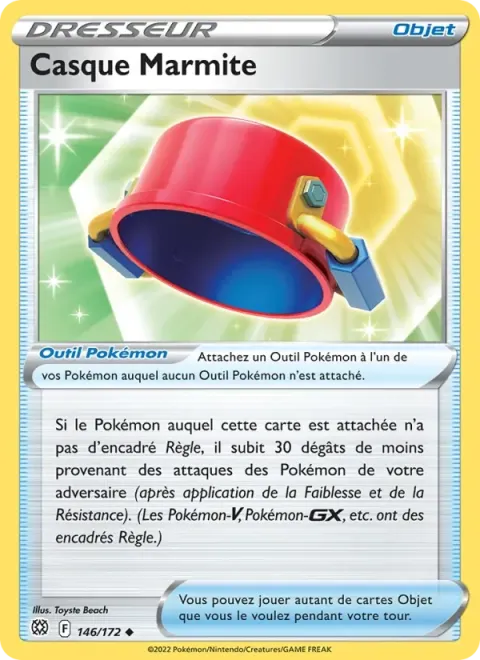 Carte Pokémon Casque Marmite 146/172, extension Stars Étincelantes