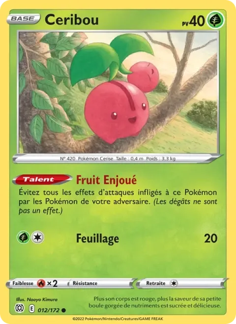 Carte Pokémon Ceribou 012/172, extension Stars Étincelantes
