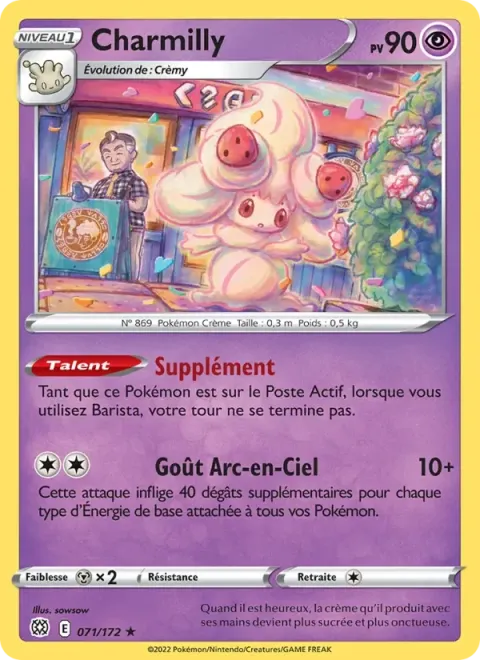 Carte Pokémon Charmilly 071/172, extension Stars Étincelantes