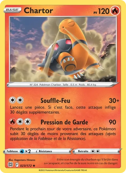 Carte Pokémon Chartor 023/172, extension Stars Étincelantes