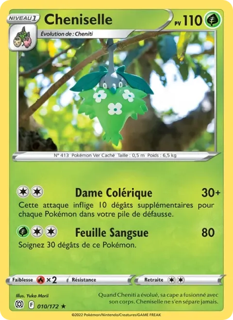 Carte Pokémon Cheniselle 010/172, extension Stars Étincelantes