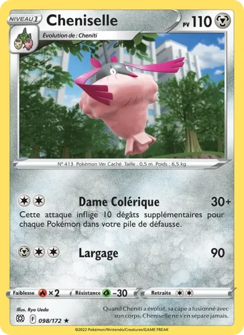 Carte Pokémon Cheniselle 098/172, extension Stars Étincelantes