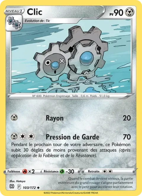 Carte Pokémon Clic 103/172, extension Stars Étincelantes