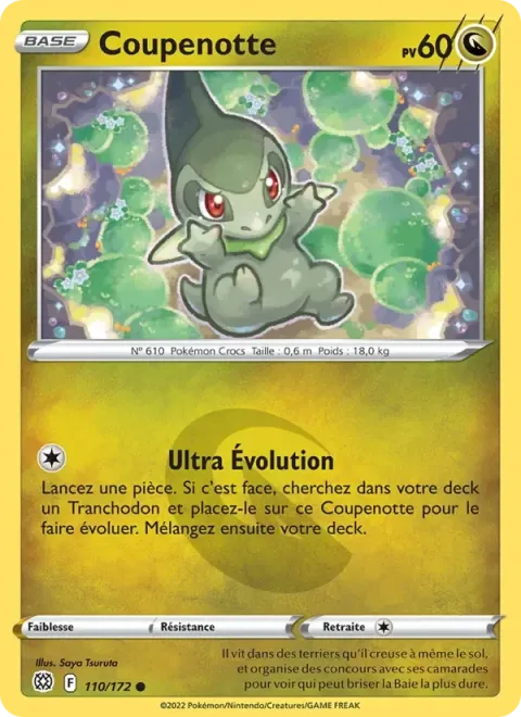 Carte Pokémon Coupenotte 110/172, extension Stars Étincelantes