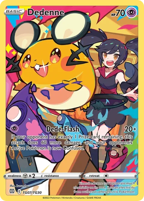 Carte Pokémon Dedenne TG07/TG30, extension Stars Étincelantes