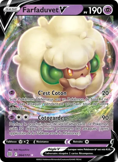 Carte Pokémon Farfaduvet V 064/172, extension Stars Étincelantes