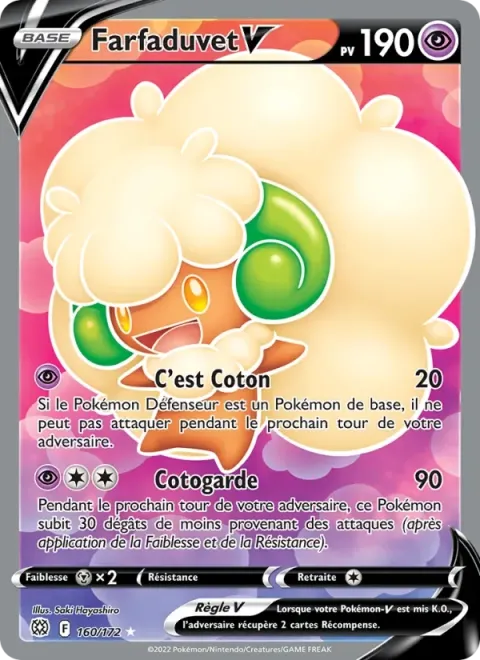 Carte Pokémon Farfaduvet V 160/172, extension Stars Étincelantes