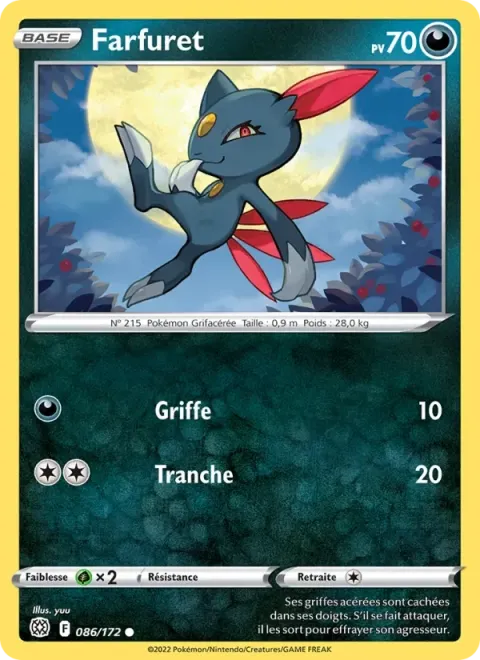 Carte Pokémon Farfuret 086/172, extension Stars Étincelantes