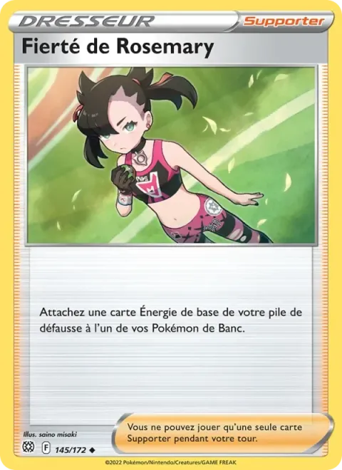 Carte Pokémon Fierté de Rosemary 145/172, extension Stars Étincelantes