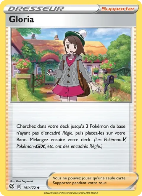Carte Pokémon Gloria 141/172, extension Stars Étincelantes
