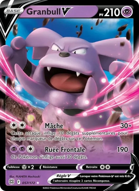 Carte Pokémon Granbull V 057/172, extension Stars Étincelantes