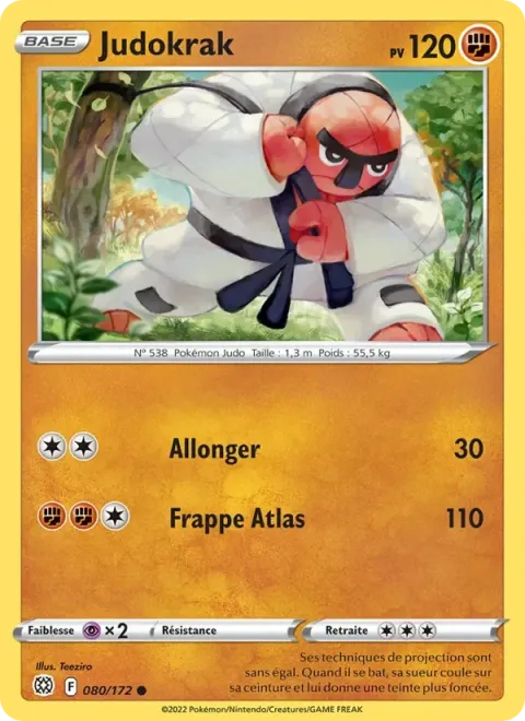 Carte Pokémon Judokrak 080/172, extension Stars Étincelantes
