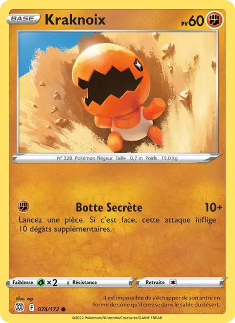 Carte Pokémon Kraknoix 074/172, extension Stars Étincelantes