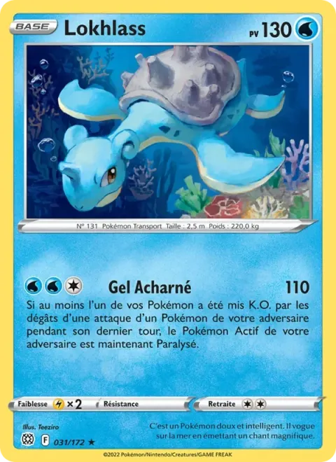 Carte Pokémon Lokhlass 031/172, extension Stars Étincelantes
