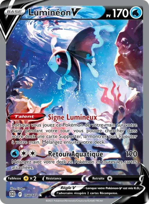 Carte Pokémon Luminéon V 156/172, extension Stars Étincelantes