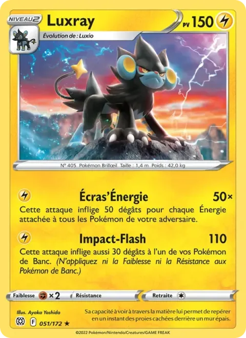 Carte Pokémon Luxray 051/172, extension Stars Étincelantes