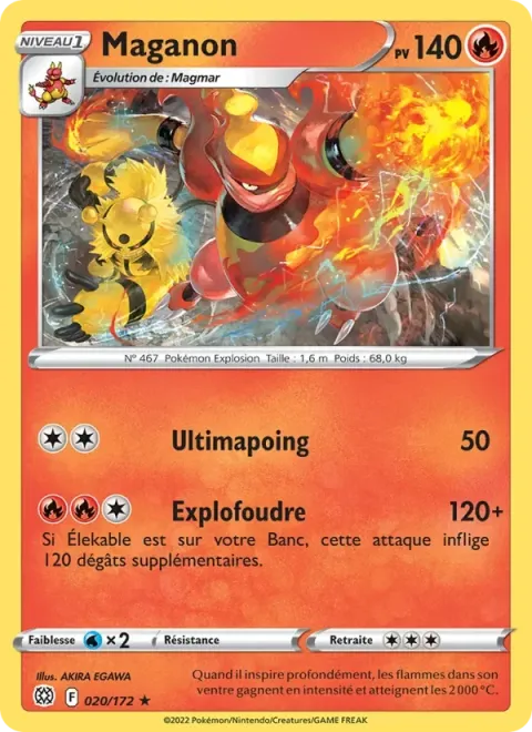Carte Pokémon Maganon 020/172, extension Stars Étincelantes