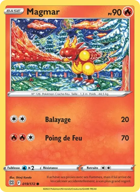Carte Pokémon Magmar 019/172, extension Stars Étincelantes