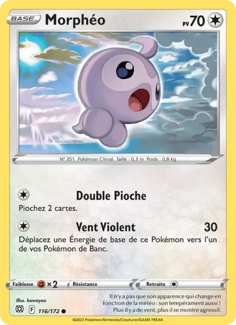 Carte Pokémon Morphéo 116/172, extension Stars Étincelantes