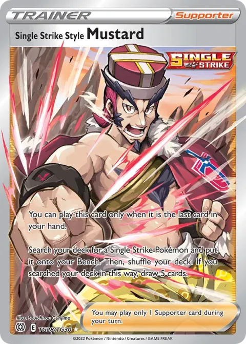 Carte Pokémon Mustar Style Poing Final TG28/TG30, extension Stars Étincelantes