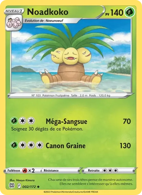 Carte Pokémon Noadkoko 002/172, extension Stars Étincelantes