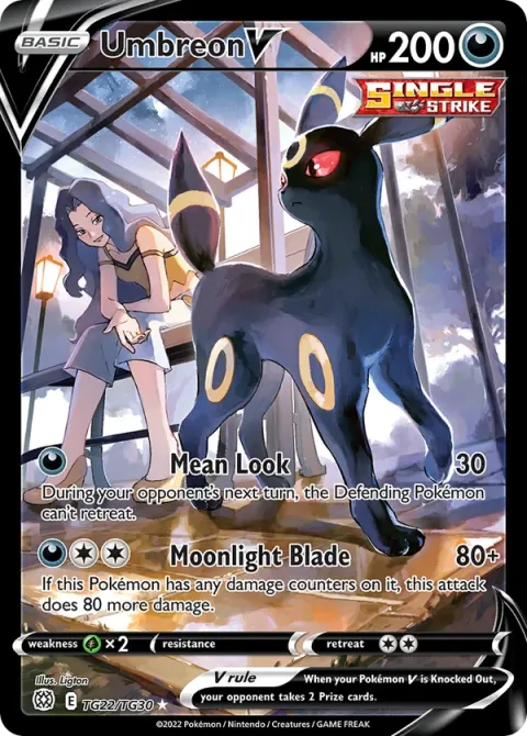 Carte Pokémon Noctali V TG22/TG30, extension Stars Étincelantes