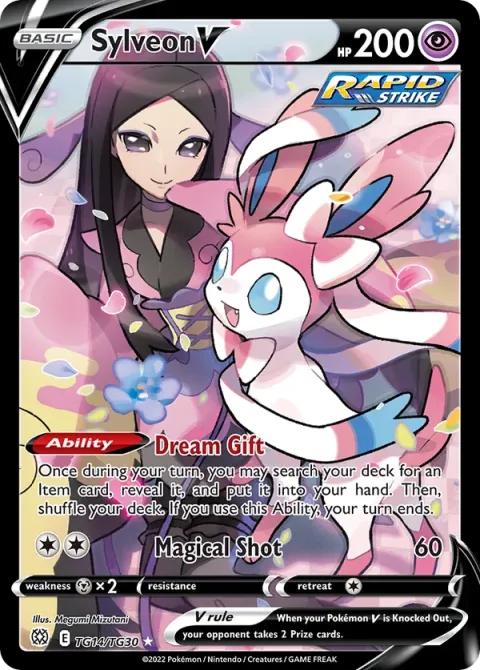 Carte Pokémon Nymphali V TG14/TG30, extension Stars Étincelantes
