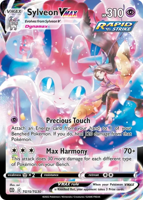 Carte Pokémon Nymphali VMAX TG15/TG30, extension Stars Étincelantes