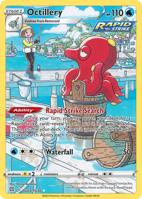 Carte Pokémon Octillery TG03/TG30, extension Stars Étincelantes