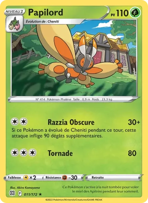 Carte Pokémon Papilord 011/172, extension Stars Étincelantes