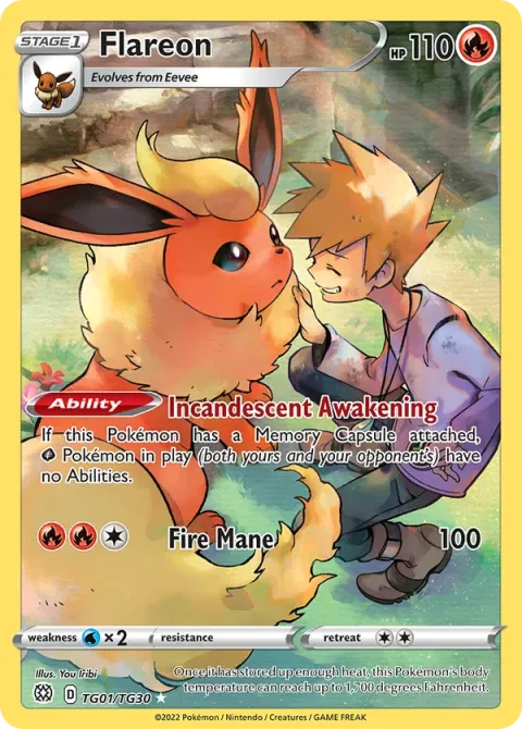 Carte Pokémon Pyroli TG01/TG30, extension Stars Étincelantes