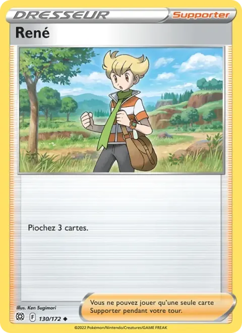 Carte Pokémon René 130/172, extension Stars Étincelantes