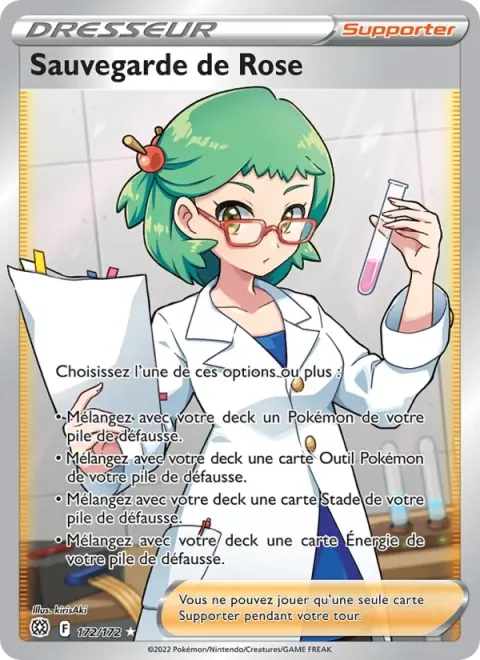 Carte Pokémon Sauvegarde de Rose 172/172, extension Stars Étincelantes