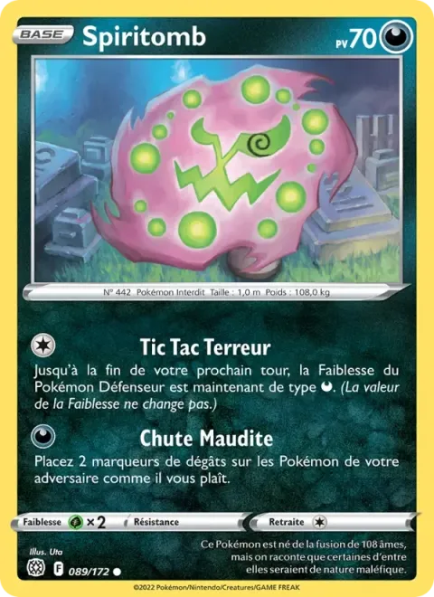 Carte Pokémon Spiritomb 089/172, extension Stars Étincelantes
