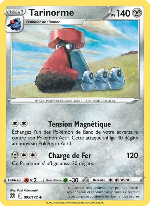 Carte Pokémon Tarinorme 099/172, extension Stars Étincelantes