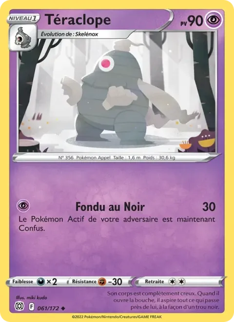 Carte Pokémon Téraclope 061/172, extension Stars Étincelantes