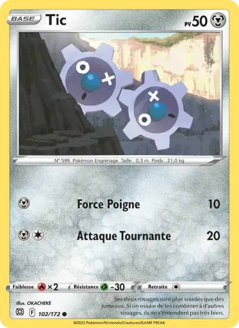 Carte Pokémon Tic 102/172, extension Stars Étincelantes