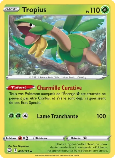 Carte Pokémon Tropius 005/172, extension Stars Étincelantes