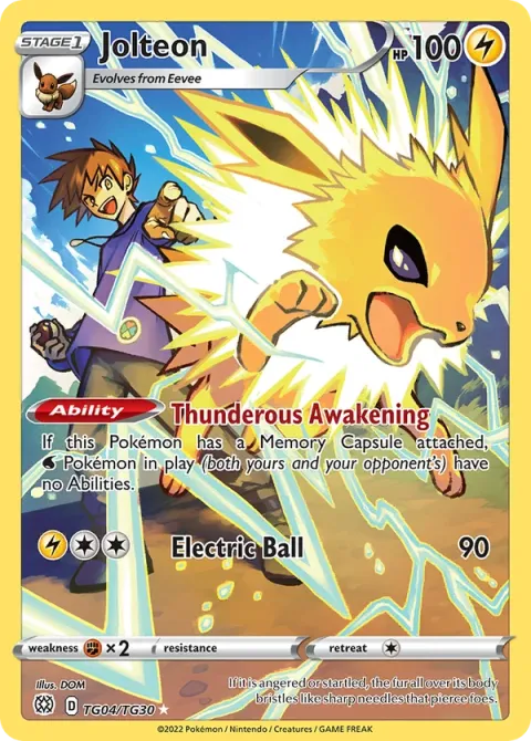 Carte Pokémon Voltali TG04/TG30, extension Stars Étincelantes