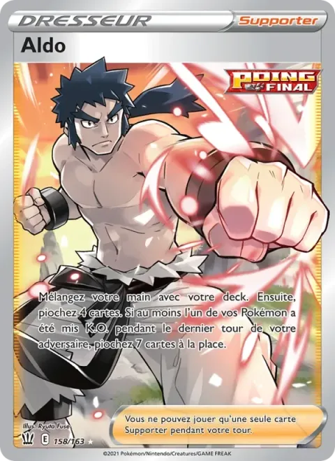 Carte Pokémon Aldo 158/163, extension Styles de combat