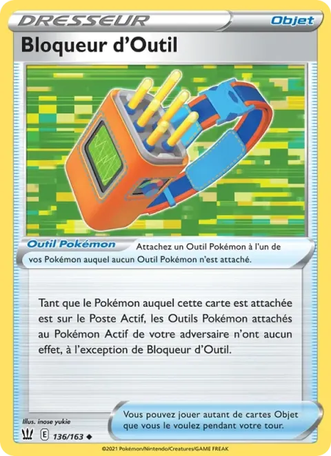 Carte Pokémon Bloqueur d’Outil 136/163, extension Styles de combat