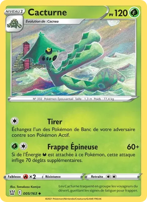 Carte Pokémon Cacturne 005/163, extension Styles de combat