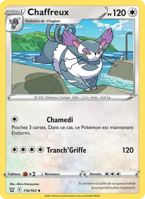 Carte Pokémon Chaffreux 116/163, extension Styles de combat