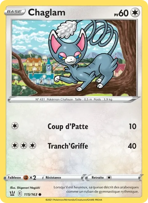 Carte Pokémon Chaglam 115/163, extension Styles de combat