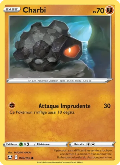Carte Pokémon Charbi 078/163, extension Styles de combat