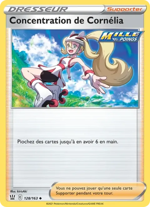 Carte Pokémon Concentration de Cornélia 128/163, extension Styles de combat