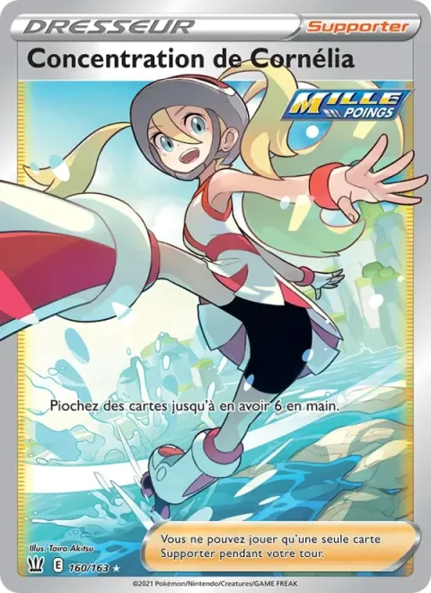 Carte Pokémon Concentration de Cornélia 160/163, extension Styles de combat