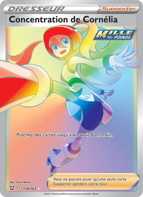Carte Pokémon Concentration de Cornélia 174/163, extension Styles de combat