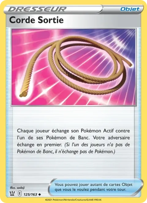 Carte Pokémon Corde Sortie 125/163, extension Styles de combat