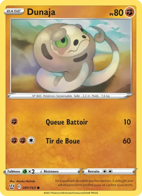 Carte Pokémon Dunaja 081/163, extension Styles de combat